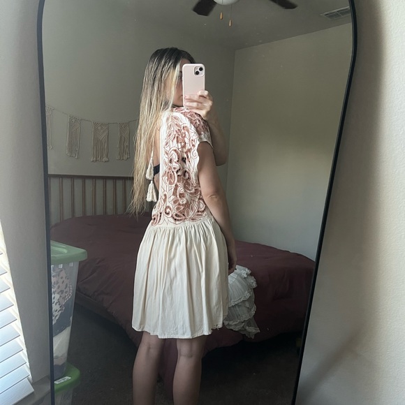SOLD Free People Gorgeous laser cut embroidered dress - Picture 3 of 13